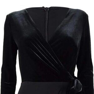 Lauren Ralph Lauren Side Tie Midi Black Cocktail Dress